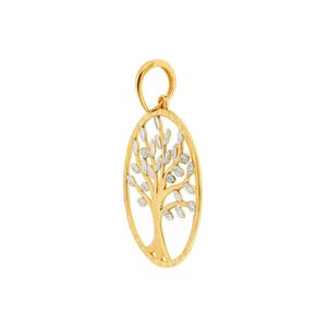 Pingente De Ouro 18k Bicolor Árvore da Vida