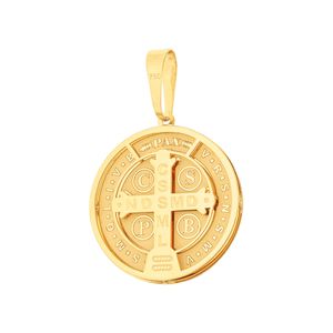 Pingente De São Bento De Ouro 18k Sobreposto
