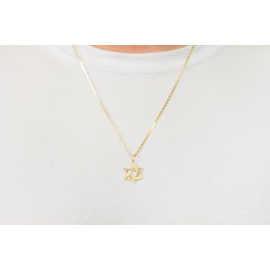 Pingente De Ouro 18K Estrela De Davi 6 Pontas Vazado