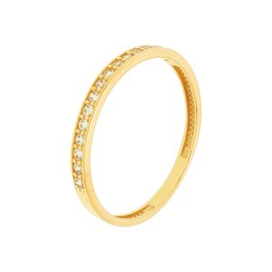 Anel Aparador De Ouro 18k Fino Com Pedras de Zircônia