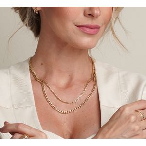 Corrente De Ouro 18k Elo Fino Groumet 50cm