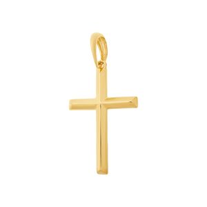 Pingente Cruz De Ouro 18K Abaulada de 19MM