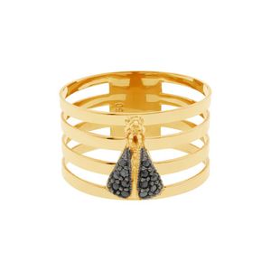 Anel de Ouro 18K Aro Fios e Nossa Senhora