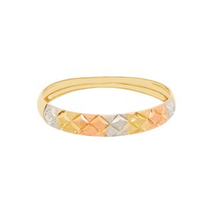 Anel Aparador De Ouro 18k Chapa Tricolor
