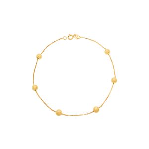 Pulseira De Ouro 18k Esferas De 4MM