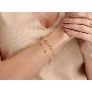 Pulseira De Ouro 18k Esferas De 4MM