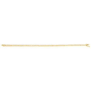 Pulseira Riviera De Ouro 18K E Pedras de Zircônia 19cm
