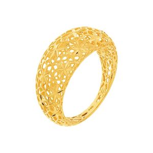 Anel De Ouro 18k Com Detalhe Telado
