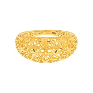 Anel De Ouro 18k Com Detalhe Telado