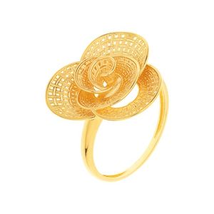 Anel Flor De Ouro 18k De 17MM