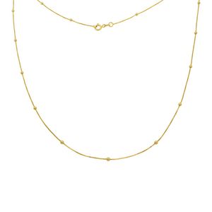 Colar Chocker Esferas 1mm De Ouro 18K 40cm