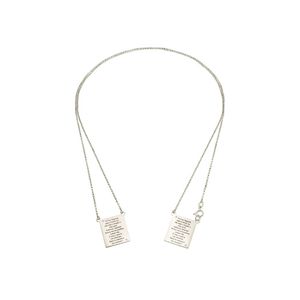 Escapulário De Ouro Branco 18K São Bento De 14mm Fosco