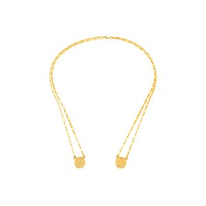Escapulário De Ouro  18K Sagrado Coração de Jesus e N.S do Carmo Estilo Cartier 60cm