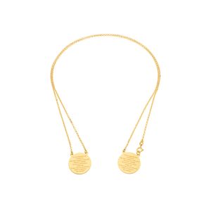 Escapulário São Bento De Ouro 18K Com Oração 60Cm