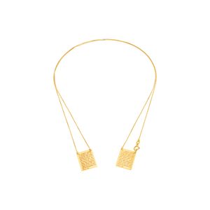 Escapulário De Ouro 18K São Jorge Corrente Veneziana 60cm