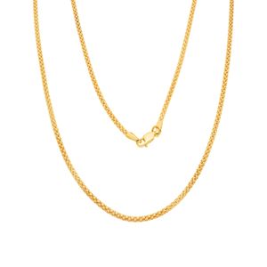 Corrente De Ouro 18k Popcorn 40cm