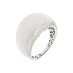 Anel  De Ouro Branco 18K Bombe