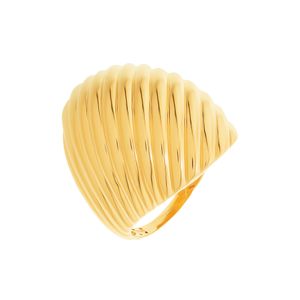 Anel De Ouro 18k Maxi Fios Lisos
