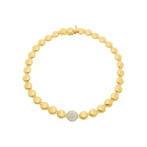Pulseira De Ouro 18K Esferas
