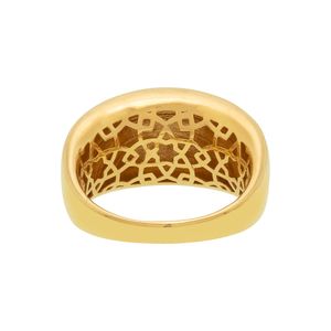 Anel  De Ouro Amarelo 18K Bombe