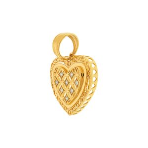 Pingente De Ouro 18K Coração De 17MM