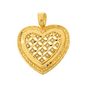 Pingente De Ouro 18K Coração De 23MM