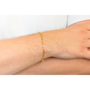 Pulseira De Ouro 18k Estilo Cartier de 21cm Pequena