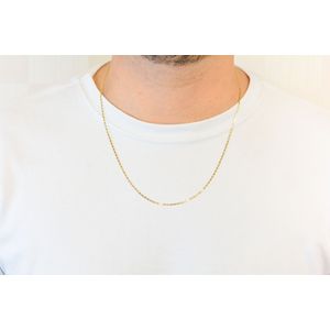 Corrente De Ouro 18k Piastrine De 45cm