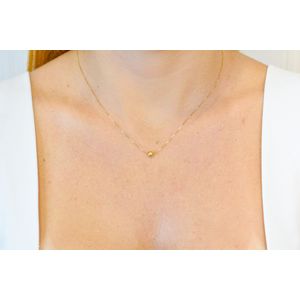 Colar Esfera 5mm De Ouro 18k 45cm