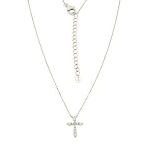 Colar De Prata 925 Com Cruz 40cm