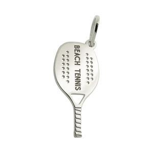 Pingente De Prata 925 Raquete Beach Tennis