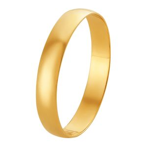Aliança De Casamento Lisa e Abaulada 3MM De Ouro 18k