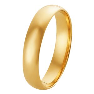 Aliança De Casamento Lisa e Abaulada 4MM De Ouro 18k