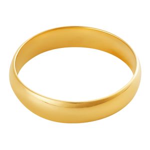 Aliança De Casamento Lisa e Abaulada 4MM De Ouro 18k