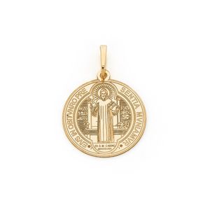 Pingente De Ouro 18k São Bento Mini De 15MM