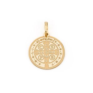 Pingente De Ouro 18k São Bento Mini De 15MM