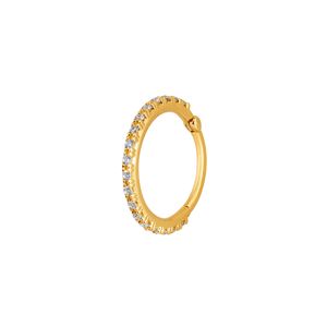 Piercing Argola Com Zircônias De Ouro 18k