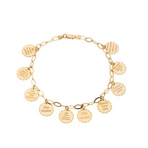 Pulseira  De Ouro 18k Dez Mandamentos