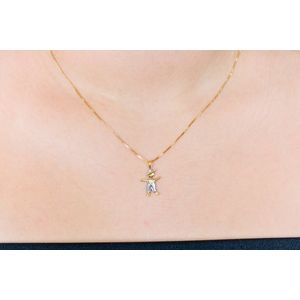Pingente Menino De Ouro 18k De 15MM Com Brilhantes