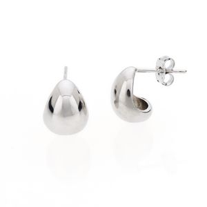 Brinco De Prata 925 Gota Lisa