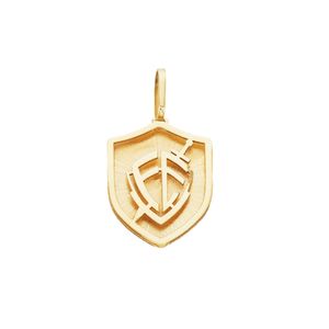 Pingente De Ouro 18K Medalha Fé Salmos