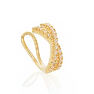 Piercing Fake Ouro 18k com Zirconia