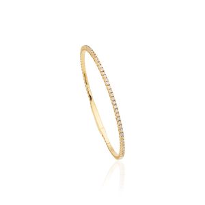 Bracelete Riviera Fina De Ouro 18K com Brilhantes