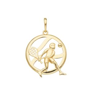 Pingente Esportivo De Ouro 18k Jogador de Beach Tennis