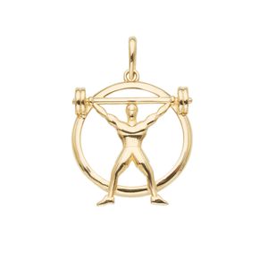 Pingente Esportivo De Ouro 18k Bodybuilder