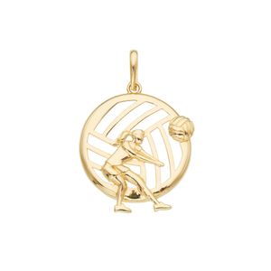 Pingente Esportivo De Ouro 18k Vôlei Feminino