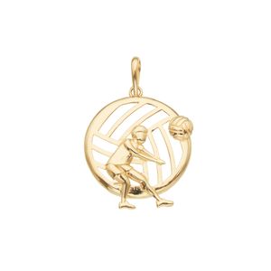Pingente Esportivo De Ouro 18k Vôlei Masculino