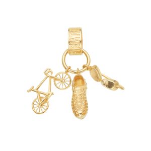 Pingente Esportivo De Ouro 18k Triathlon