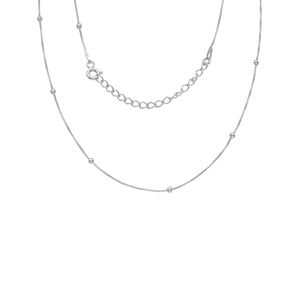 Colar Chocker Prata 925 Mini Esferas 35cm