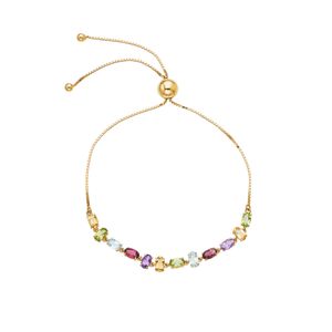 Pulseira De Ouro 18K Mix Gemas Brasileiras